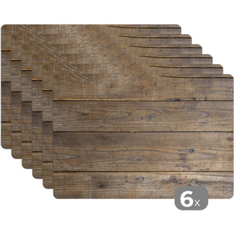 PLACEMAT Set of 6 - Planks made of wood with a special structure 45x30 cm (1/5)