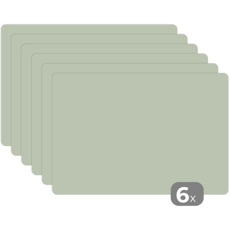 PLACEMAT Set of 6 - Mint green - Solid color 45x30 cm (1/5)