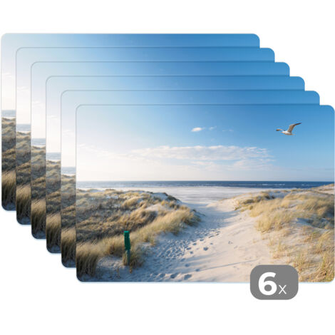 PLACEMAT Set of 6 - Dune - Gull - Beach - Sea - Sun 45x30 cm (1/5)