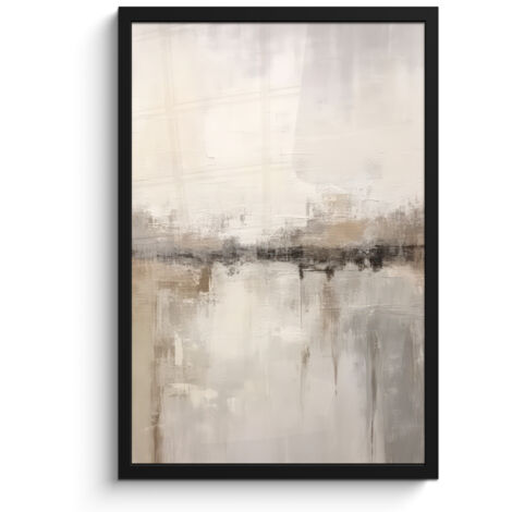 Framed Poster Modern art - Abstract - Beige 40x60 cm