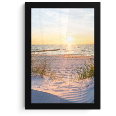 Framed Poster Beach - Sun - Dune - Grass - Sand - Horizon 20x30 cm (1/5)