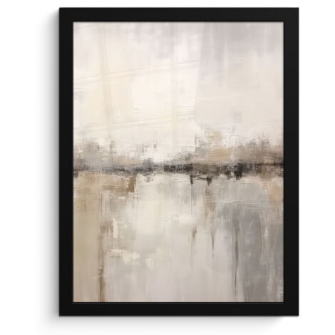 Framed Poster Modern art - Abstract - Beige 30x40 cm