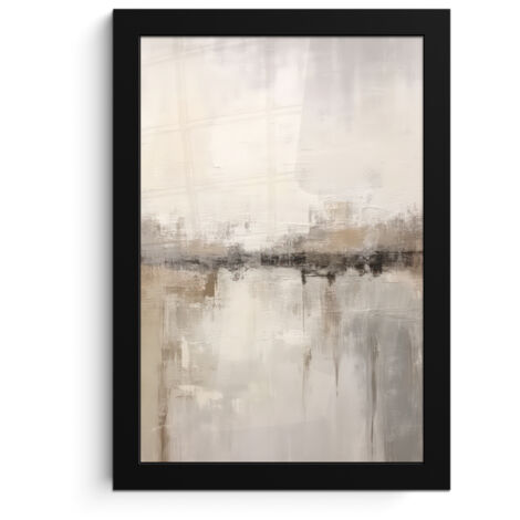 Framed Poster Modern art - Abstract - Beige 20x30 cm