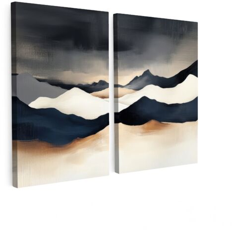 MULTI-PANEL WALL ART Set of 2 Landscape - Abstract - Modern 80x60 cm