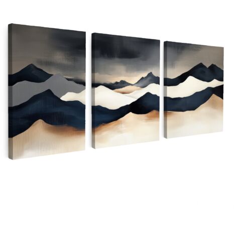 MULTI-PANEL WALL ART Trittico Set of 3 Landscape - Abstract - Modern 90x40 cm
