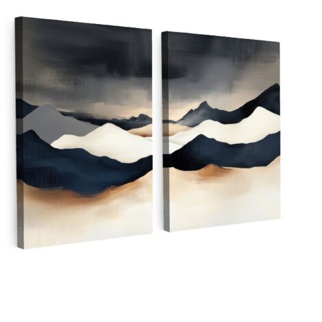 MULTI-PANEL WALL ART Set of 2 Landscape - Abstract - Modern 120x80 cm