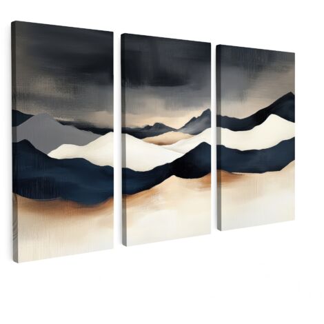 MULTI-PANEL WALL ART Trittico Set of 3 Landscape - Abstract - Modern 90x60 cm