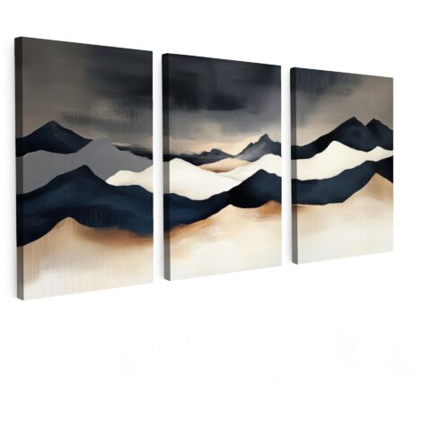 MULTI-PANEL WALL ART Trittico Set of 3 Landscape - Abstract - Modern 120x60 cm