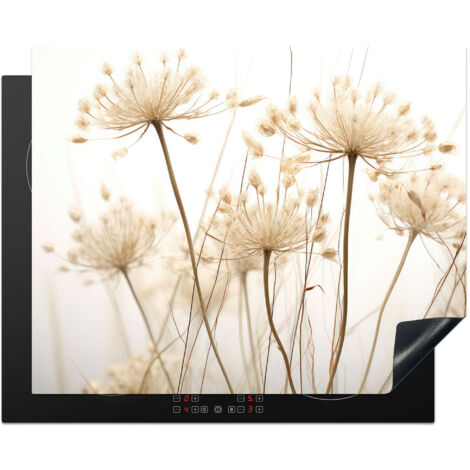 Induction Hob Protector Flowers - White - Sunlight 65x52 cm