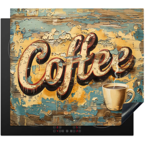 Induction Hob Protector Coffee - Vintage - Brown - Cup 59x51 cm (1/5)