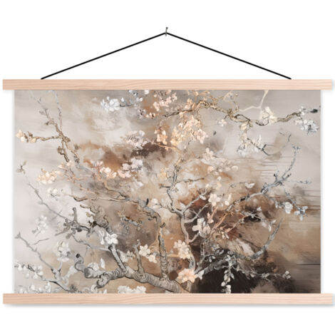 TEXTILE WALL ART Almond Blossom - Art - Van Gogh - Beige - Abstract 60x40 cm