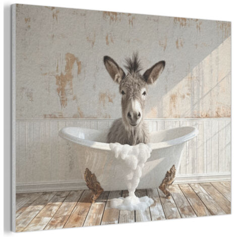 Acoustic Felt Wall Art Donkey - Animals - Bathtub - Foam 100x70 cm
