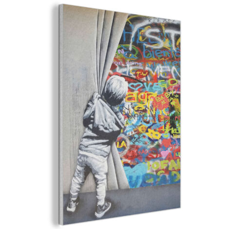 Acoustic Felt Wall Art Graffiti - Boy - Ilussie - Street art 60x80 cm (1/5)
