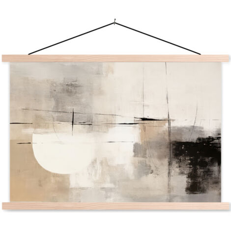 TEXTILE WALL ART Abstract - Art - Gray 60x40 cm