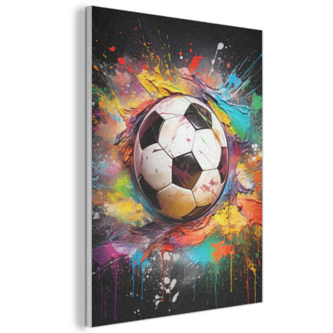 Acoustic Felt Wall Art Soccer - Paint - Colors - Black - White 60x80 cm (1/5)
