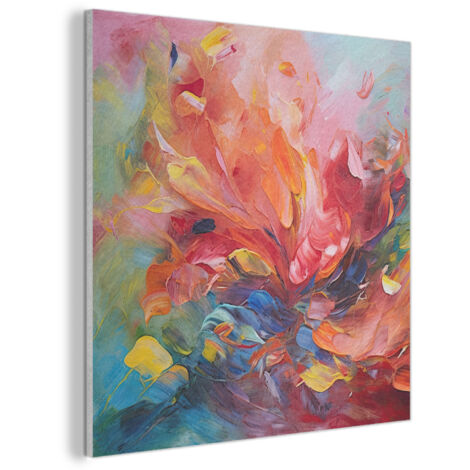 Acoustic Felt Wall Art Oil Painting - Art - Abstract - Colorful 90x90 cm