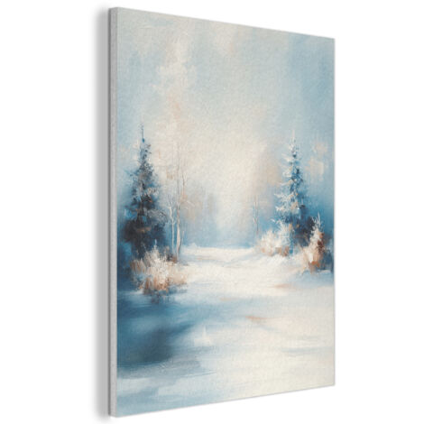 Acoustic Felt Wall Art Forest - Winter - Nature - Abstract - Snow 60x80 cm (1/5)