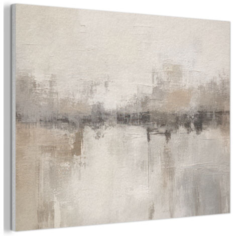 Acoustic Felt Wall Art Modern art - Abstract - Beige 100x70 cm