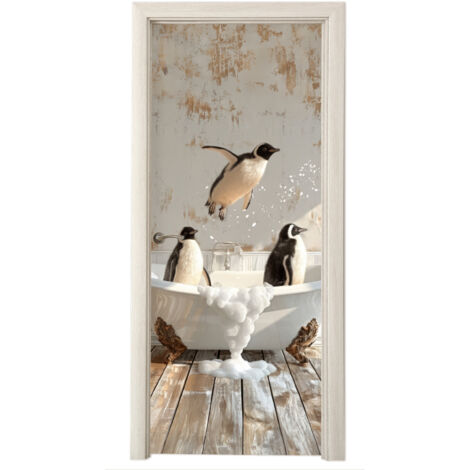 Door Wrap Vintage - Penguin - Bathtub - Foam (1/5)