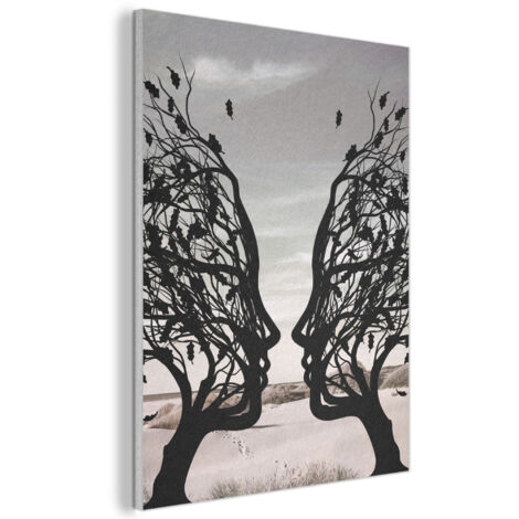 Acoustic Felt Wall Art Beach - Sea - People - Tree - Modern art 70x100 cm (1/5)