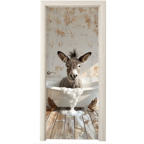 Door Wrap Donkey - Animal - Vintage - Bathtub (1/5)