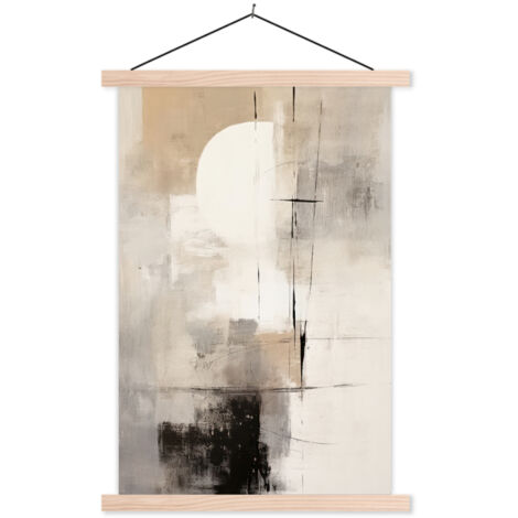 TEXTILE WALL ART Abstract - Art - Gray 40x60 cm