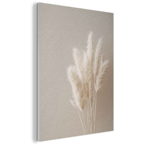 Acoustic Felt Wall Art Pampas grass - Plumes - Pastel - White 70x100 cm (1/5)