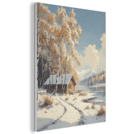 Acoustic Felt Wall Art Winter - Snow - Home - Nature 70x100 cm (1/5)