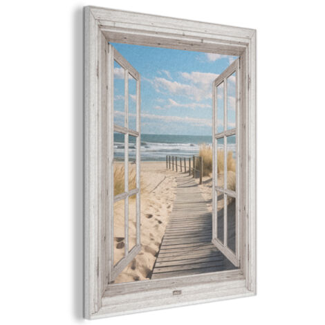 Acoustic Felt Wall Art Window - Sea - Coast - Nature - vista - Beach - Wadden Sea 70x100 cm (1/5)