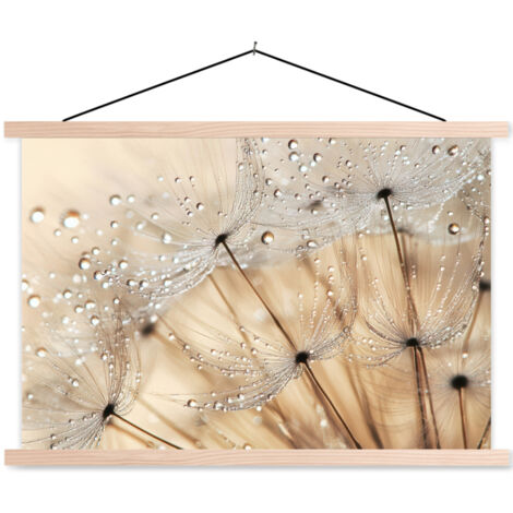 TEXTILE WALL ART Dandelion - Abstract - Nature - Beige 60x40 cm (1/3)