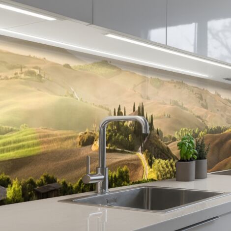 Kitchen Splashback Landscape - Tuscany - Morning light 500x60 cm