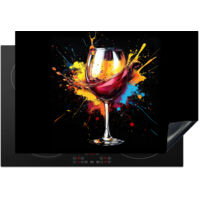 Induction Hob Protector Wine - Glass - Graffiti - Drink - Red - Paint 76x51.5 cm
