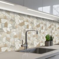 Kitchen Splashback Mosaic - Stones - Beige 300x80 cm