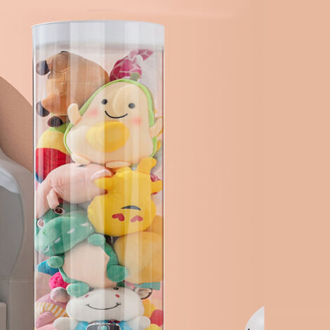 Transparenter Aufbewahrungseimer für Plüschtiere – staubdicht, stabil und einfach zu handhaben – 100 x 26 cm (1/5)