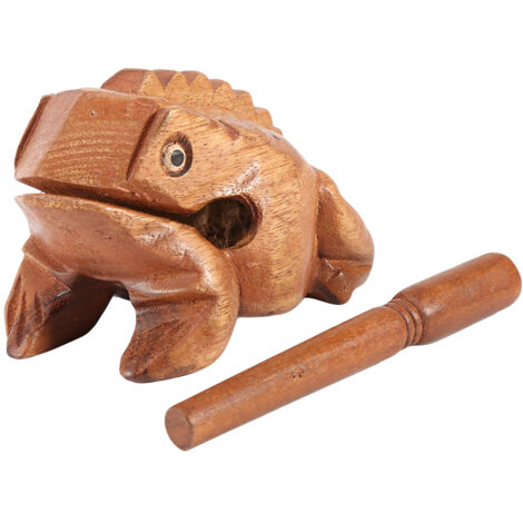 Traditionelles thailändisches Musikinstrument, Frosch aus Holz, Dekoration für Zuhause oder Büro 5 (1/2)
