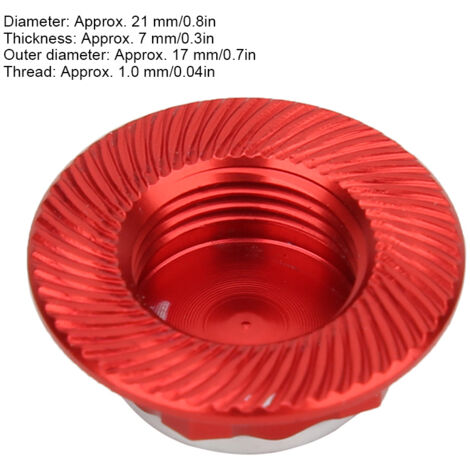 Stück 17 mm wasserdichte Radnabenmuttern aus Aluminiumlegierung als Zubehör für 1/8 RC-Cars (Rot) (1/5)