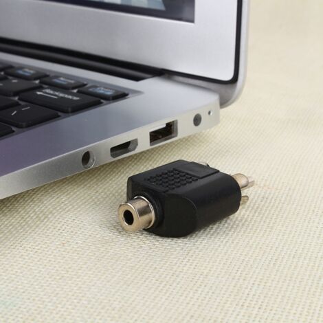 3,5-mm-Klinkenbuchse auf 2 Cinch-Stecker Adapter – Stereo-Audio-Splitter-Konverter (1/5)