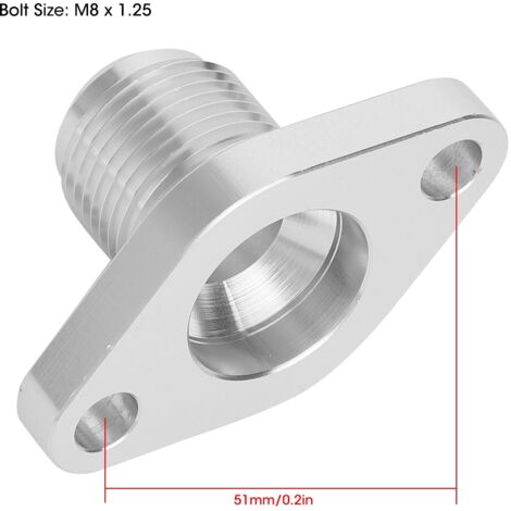 Turbo-Ablaufflansch aus Aluminium, 12 AN-kompatibel mit T3, T4, GT40, GT50, GT55