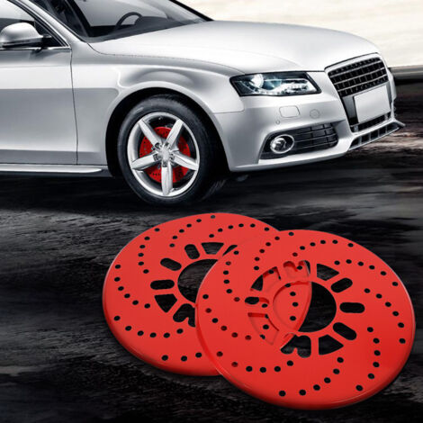 Satz dekorative Aluminium-Bremsscheibenabdeckungen für Autos, Nachrüstung 26 cm Rot (1/5)