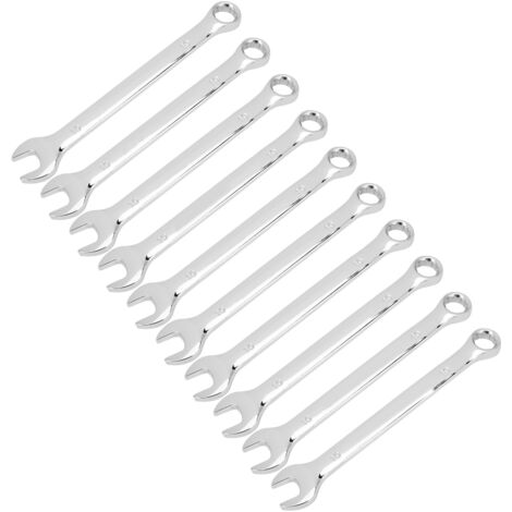 Satz mit 10 umkehrbaren Ratschen-Kombinationsschlüsseln für den industriellen Einsatz, 10 mm (1/5)