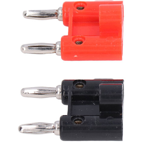 Stück 4-mm-Doppelreihen-Bananenstecker für Lautsprecher und Lautsprecherboxen (1/5)