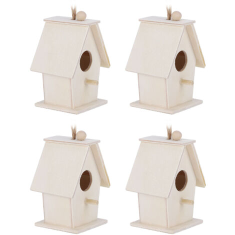 Innovatives Vogelhaus aus Holz – 4-teilig für Garten und Hof (1/5)
