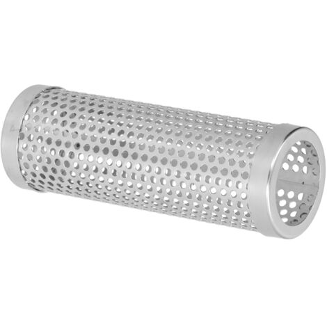Zusammenklappbare, zylindrische Räucherbox mit großem Fassungsvermögen für Grillen und Camping – 15,3 x 5,3 cm großes Rohr für Obstholzpellets (1/5)