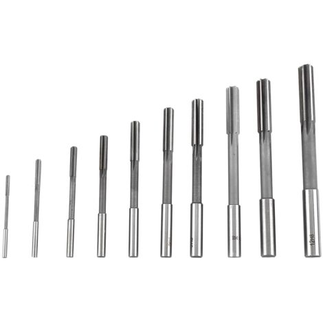 10 HSS H8 Reibahlen mit geradem Schaft, Größen 3–12 mm für Präzisionsbohrungen in Metall (1/5)