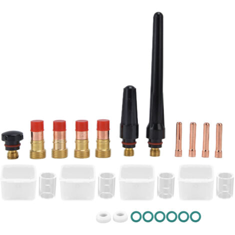 23-teiliges WIG-Brenner-Set mit Gaslinse und Elektroden für Präzisionsschweißen WP17/18/26
