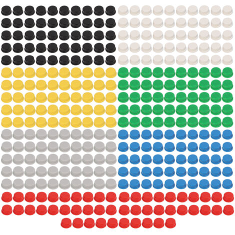 Industrielle Drucktaster, 350 Stück – Momenttaster, 7 Farben, für A24-Steckbrett (1/5)