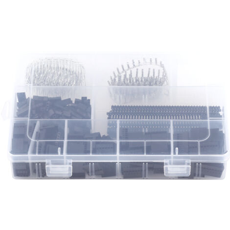 Set mit 1450 2,54-mm-Steckern (männlich/weiblich) mit Haltern für elektronische Patchkabel (1/5)