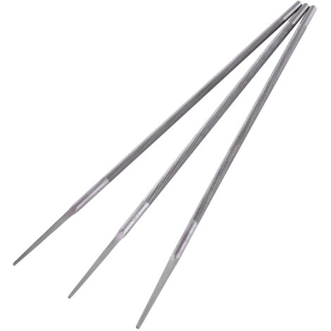 Set mit 3 runden Stahlfeilen zum Schärfen von Kettensägenketten (4,8 mm) – Professioneller Kettenschärfer (1/2)