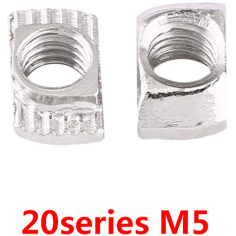 M5-Hammerkopfmutter für Aluminiumprofile, EU20 T-Nut-System, vernickelter Stahl (1/2)