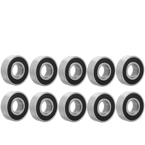 10 Kugellager 6202-2RS 15x35x11mm mit doppelt abgedichteten Gummidichtungen (1/5)
